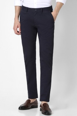 PETER ENGLAND Slim Fit Men Dark Blue Trousers