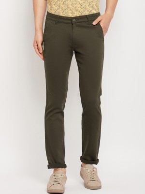 DUKE Slim Fit Men Green Trousers