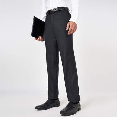 Byford by Pantaloons Slim Fit Men Dark Blue Trousers