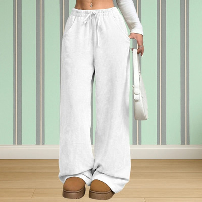 Anitafashion Relaxed Women White Trousers