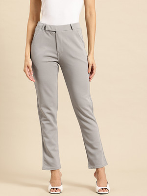 fithub Regular Fit Women Grey Trousers