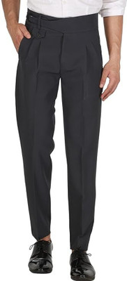 QUILTER Regular Fit Men Grey Trousers