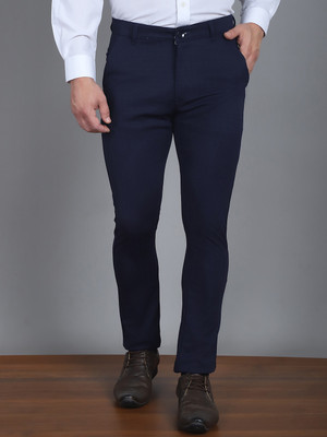Indian Needle Tapered Men Blue Trousers