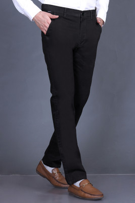 GODFREY Regular Fit Men Black Trousers