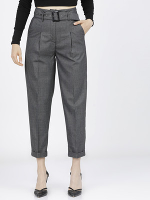 Tokyo Talkies Regular Fit Women Grey Trousers