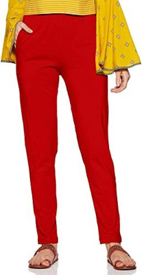 Lyra Regular Fit Women Red Trousers