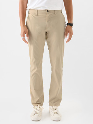 The Souled Store Regular Fit Men Beige Trousers