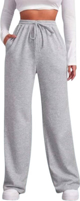 MAYGYQ Solid Women Grey Track Pants
