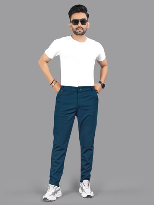 Style Grove Slim Fit Men Blue Trousers