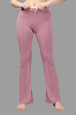 Krivox Regular Fit Women Pink Trousers