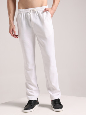 INDICLUB Relaxed Men White Trousers