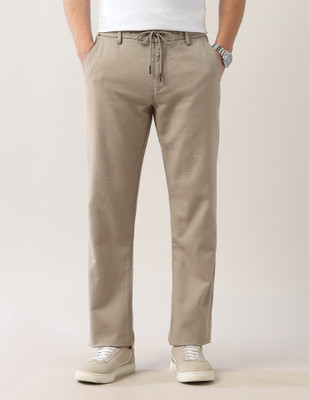 Arrow Sport Straight Fit Men Brown Trousers