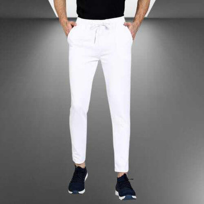Pericon Slim Fit Men White Trousers