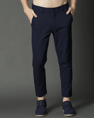 EyeBogler Regular Fit Men Dark Blue Trousers