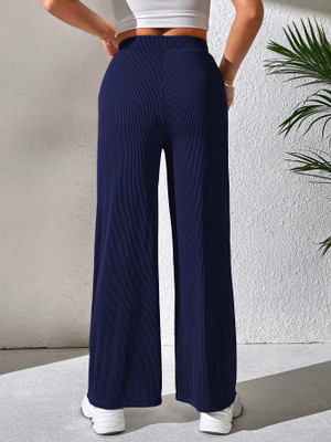 Leriya Fashion Regular Fit Women Blue Trousers