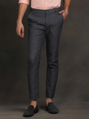 TURTLE Skinny Fit Men Grey Trousers