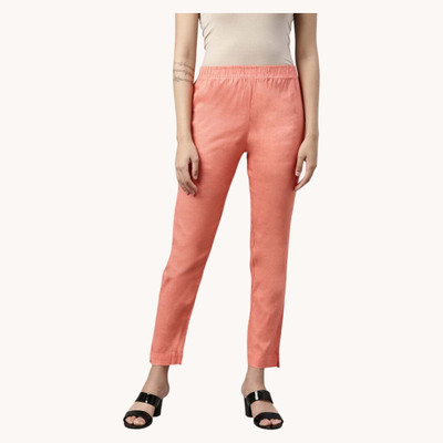 INDIANRANG Regular Fit Women Pink Trousers