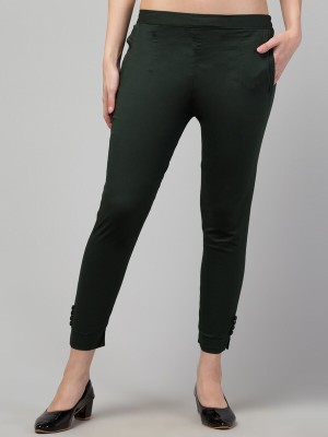 Clarita Skinny Fit Women Green Trousers