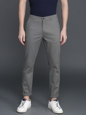 WROGN Regular Fit Men Grey Trousers