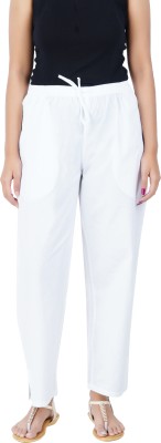 Happy Bunny Regular Fit Women White Trousers