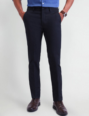 Arrow Newyork Slim Fit Men Blue Trousers