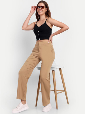 NEXT ONE Straight Fit Women Beige Trousers