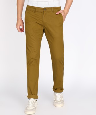 PETER ENGLAND Slim Fit Men Khaki Trousers