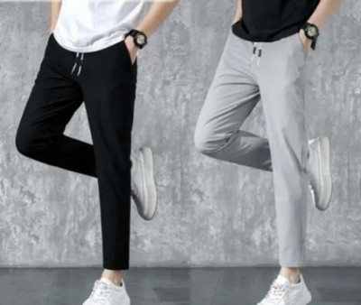 Kashmiri threading Slim Fit Men Grey Trousers