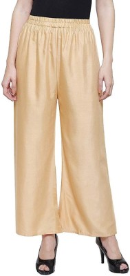 Qeheem Regular Fit Women Gold Trousers