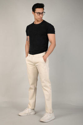 METRONAUT Regular Fit Men Beige Trousers
