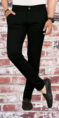 Nitya TrackP Slim Fit Men Black Trousers