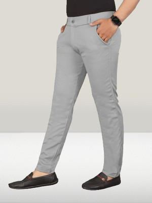 Nortex Regular Fit Men Silver Trousers