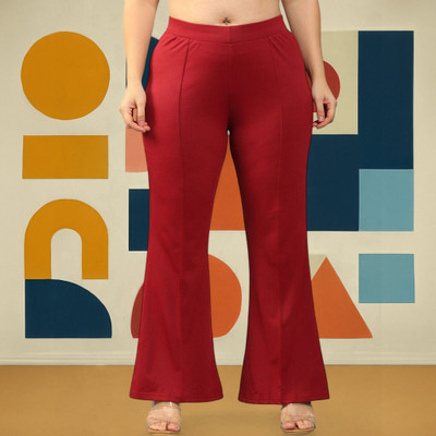 Anitafashion Loose Fit Women Red Trousers