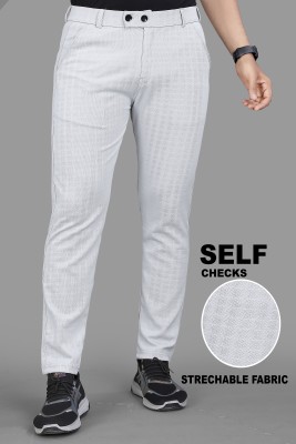 INDICLUB Regular Fit Men Silver Trousers