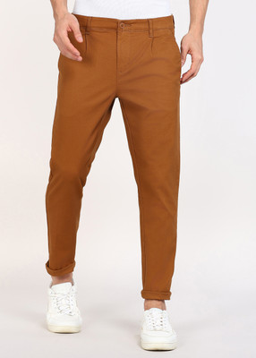 PETER ENGLAND Regular Fit Men Maroon Trousers