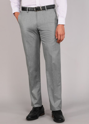 LOUIS PHILIPPE Regular Fit Men Grey Trousers