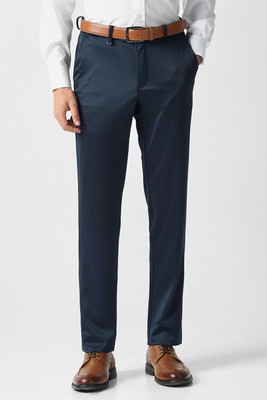 VAN HEUSEN Slim Fit Men Dark Blue Trousers