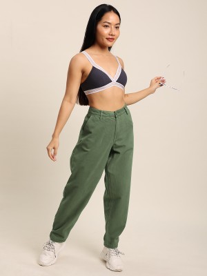 Bene Kleed Regular Fit Women Green Trousers