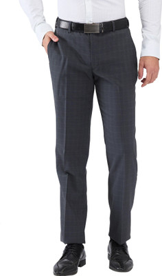 PARK AVENUE Regular Fit Men Grey Trousers