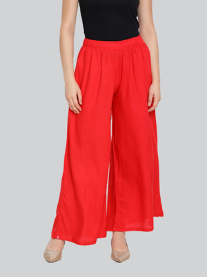 Lyra Regular Fit Women Red Trousers