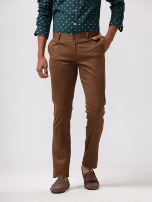 BASICS Tapered Men Brown Trousers