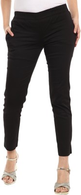 V-MART Regular Fit Women Black Trousers