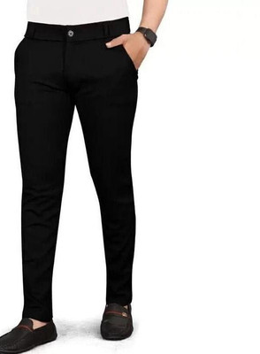 SF SAMIP FASHION Slim Fit Men Black Trousers