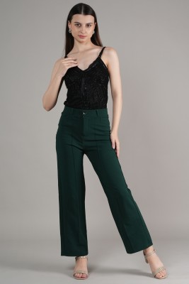 Belfry Regular Fit Women Green Trousers