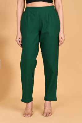 skytick Regular Fit Women Dark Green Trousers