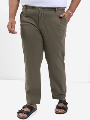 HIGHLANDER Plus Size Regular Fit Men Green Trousers