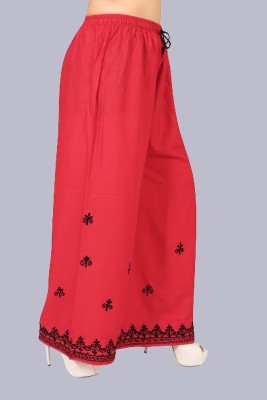 BINISHGARMENTS Regular Fit Women Red Trousers