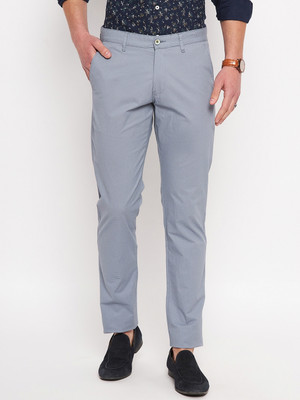 DUKE Slim Fit Men Grey Trousers