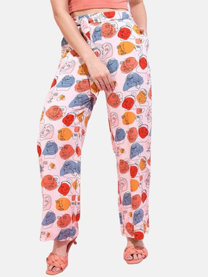 Freehand by The Indian Garage Co. Flared Women Pink Trousers