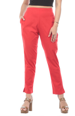 TRUELADY Regular Fit Women Red Trousers